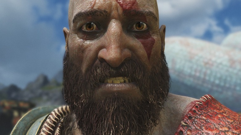 Kratos looking worried