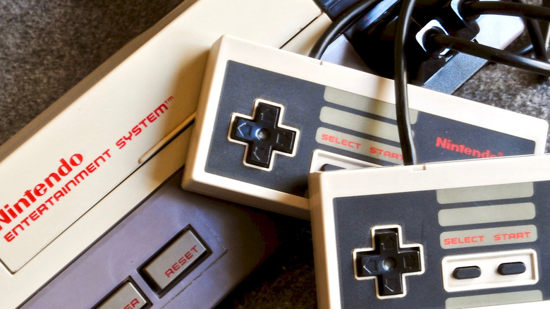 Nintendo Entertainment System and controllers