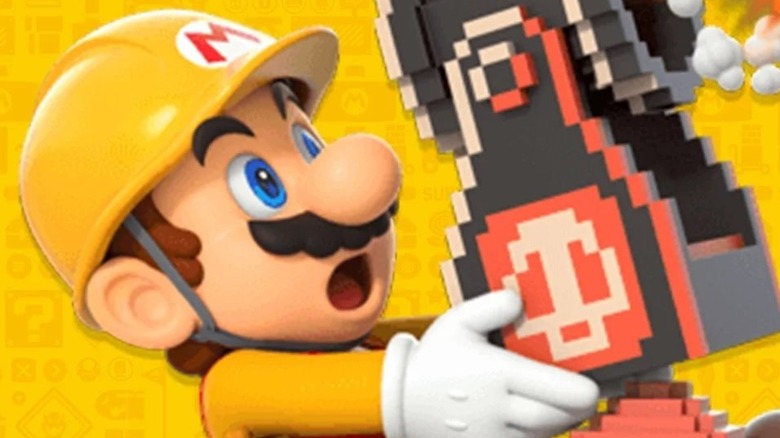 Mario Maker contruction Mario