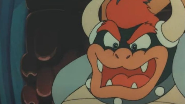Bowser chastising Goombas