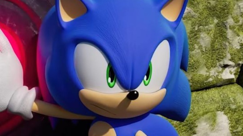 Sonic grimacing