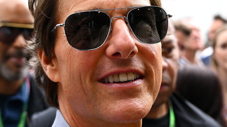 Tom Cruise at race wearing aviators