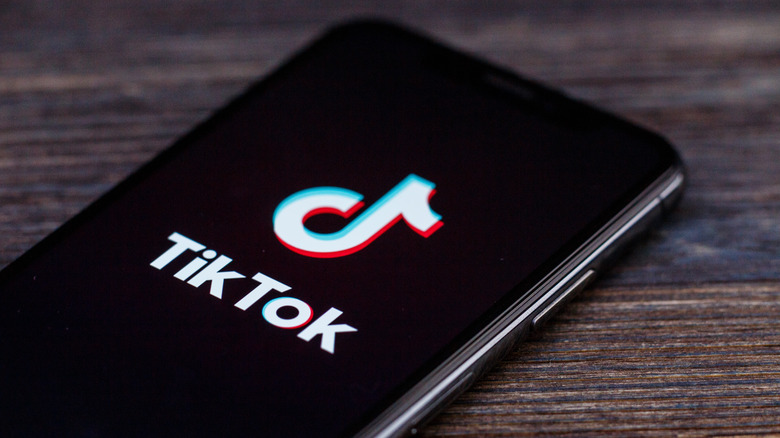 TikTok on a phone