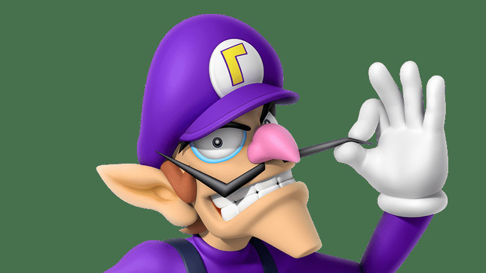 Waluigi stroking mustache