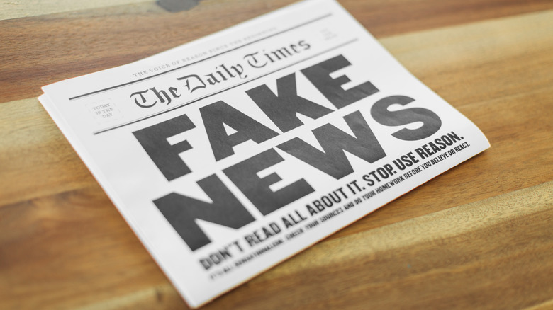 Fake news headline
