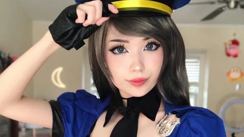 Emiru wearing cosplay