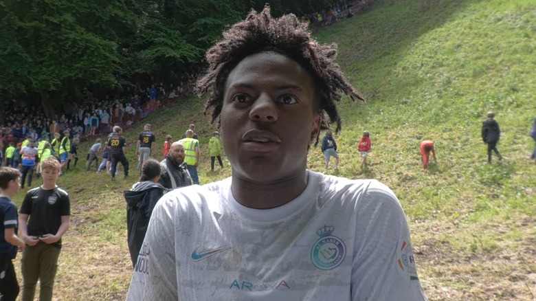 IShowSpeed at the cheese rolling race in the UK