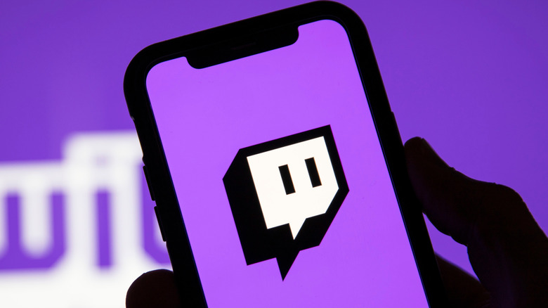 Close up of Twitch on phone