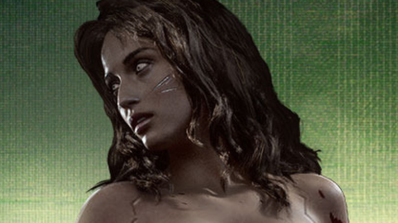 Cyberpunk 2077 gray skinned girl