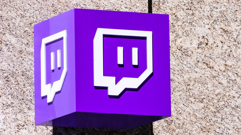 Twitch Logo on building