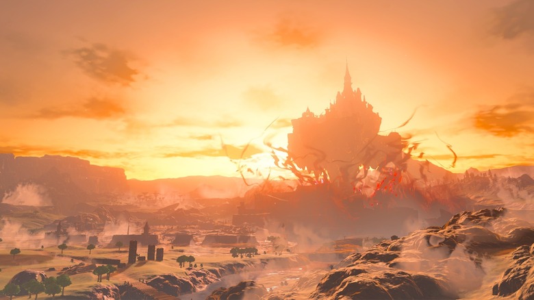 Hyrule Castle floating