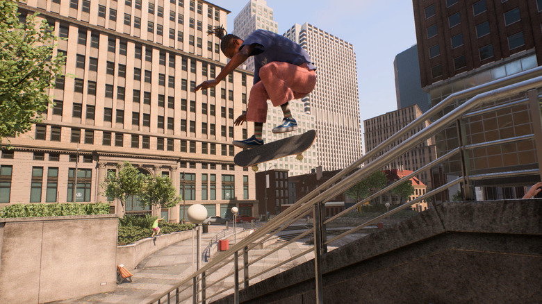 skateboarder doing a midair trick