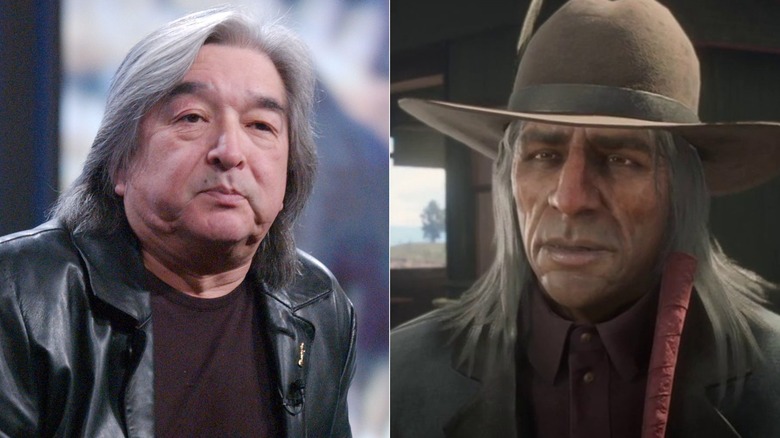 Graham Greene (left); Rains Fall (right)