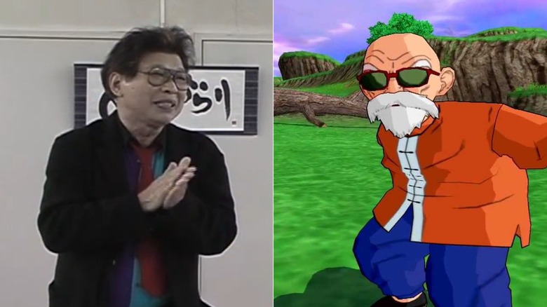 Hiroshi Masuoka (left); Master Roshi (right)