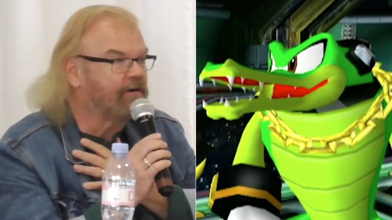 James Carter Cathcart (left); Vector the Crocodile (right)