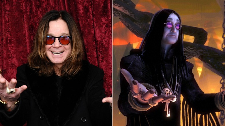 Ozzy Osborne (left); Ozzy Osborne in Brutal Legend (Right)