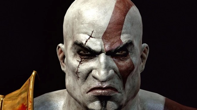 Kratos looking angry