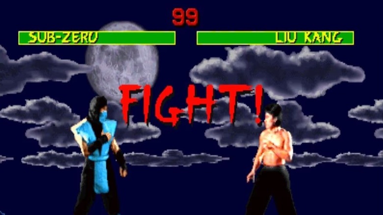 Sub-Zero and Liu Kang confront each other in Mortal Kombat