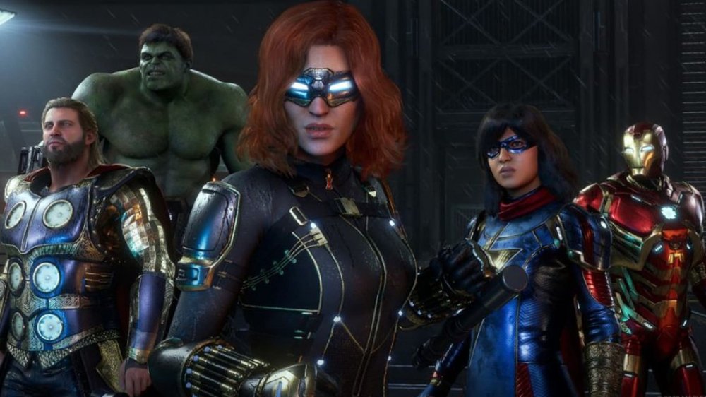 Thor, Hulk, Black Widow, Ms Marvel, and Iron Man in Marvel's Avengers
