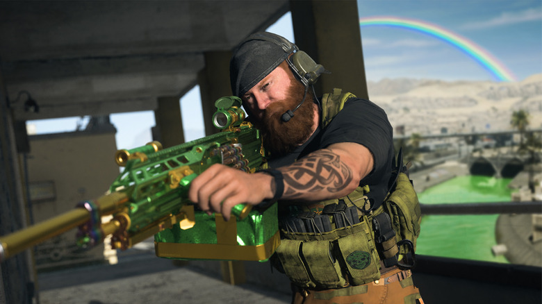 Exaggerated Irish-themed modern operator