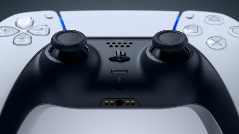 Closeup on DualSense controller