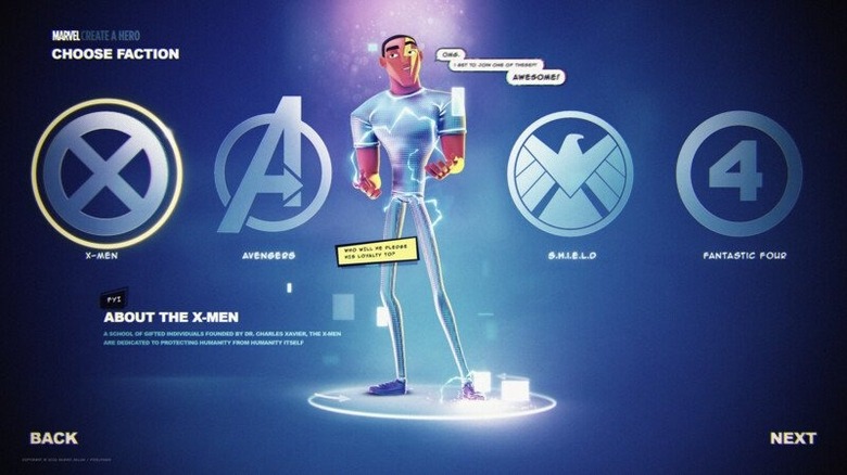 Marvel MMO create-a-hero screenshot