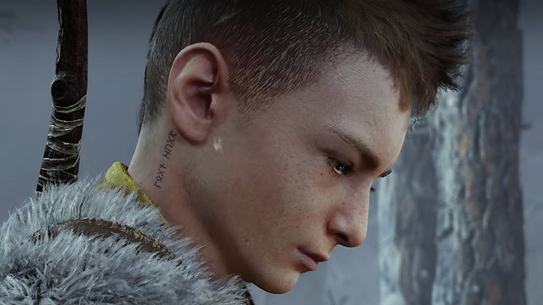 Atreus looking sad