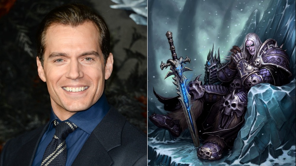 Henry Cavill smiling Arthas throne