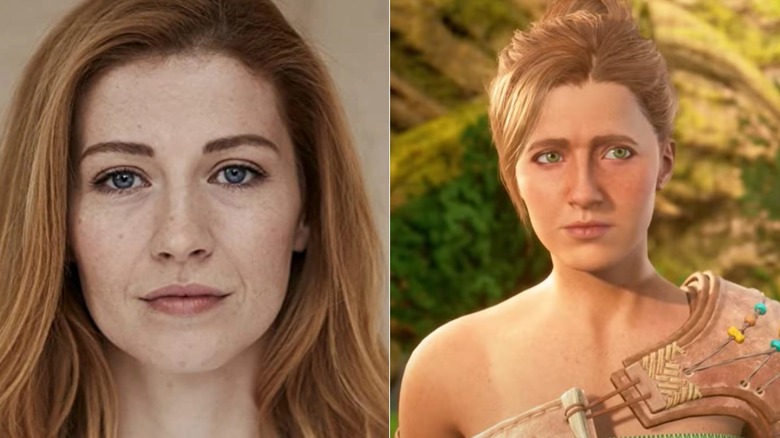 A headshot of Elsie Bennett next to Zoe Foster in Split Fiction