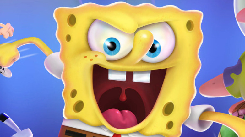 Spongebob glares