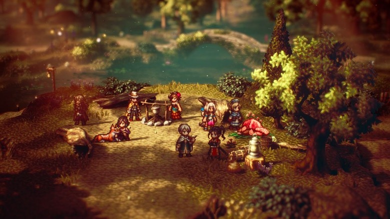 Characters camping 