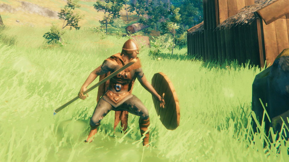 Viking in a field