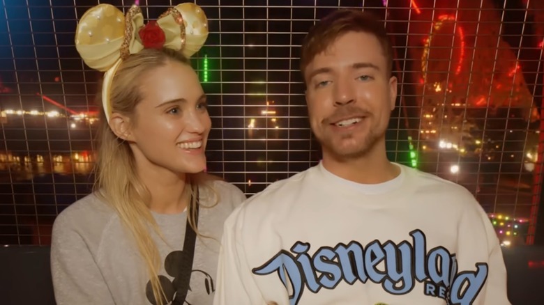 Thea Booysen and MrBeast riding in ferris wheel