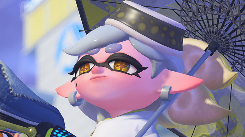 Marie from Splatoon 3 looking smug