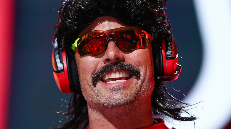 Dr Disrespect accepting award smiling