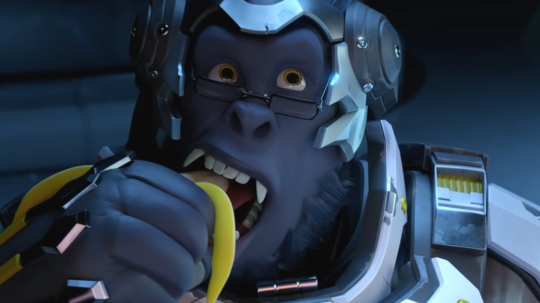 Overwatch 2 Winston eating banana