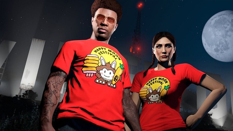 Characters at Vinewood sign