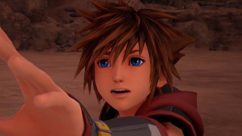 Kingdom Hearts 3's Sora's face closeup