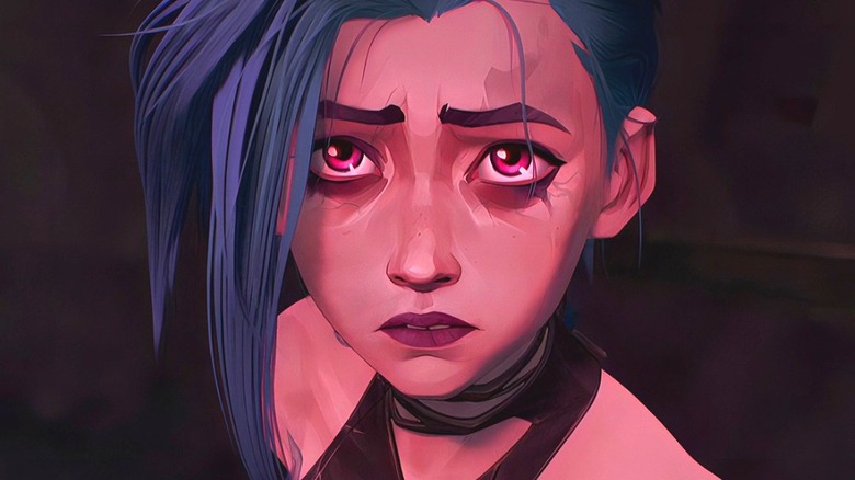 Jinx looking sad in Arcane