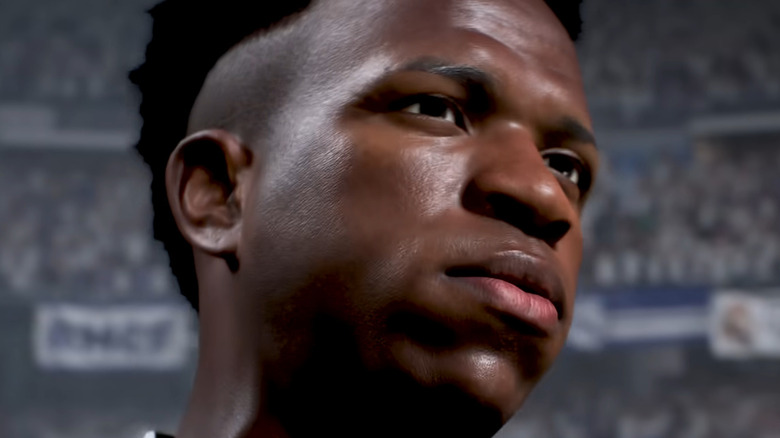 FIFA game character closeup