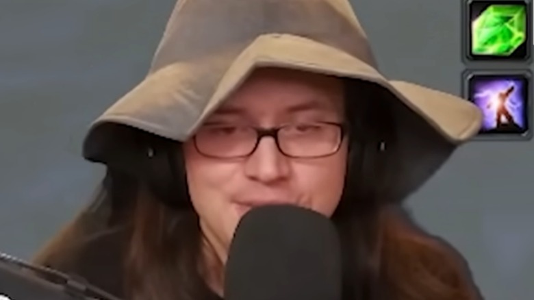 Pirate Software wearing wizard hat