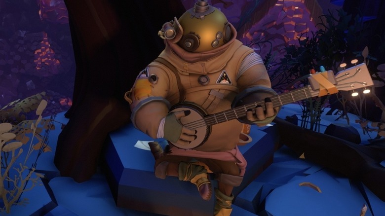Riebek playing the banjo in The Outer Wilds