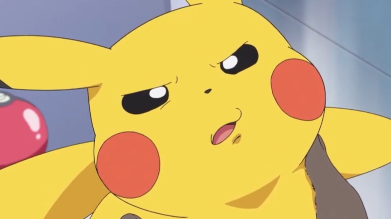 Pikachu furrowed brow