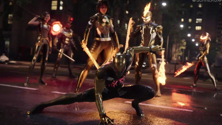 Spider-Man with the other Midnight Suns
