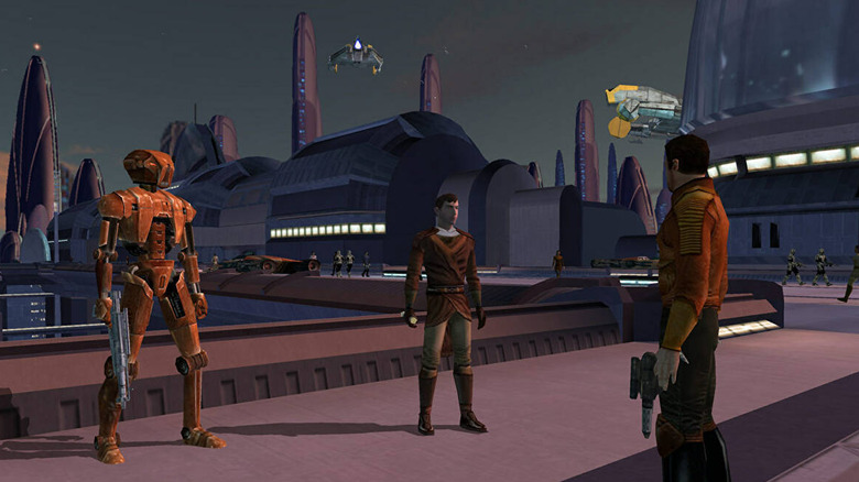 talking to your party in KOTOR