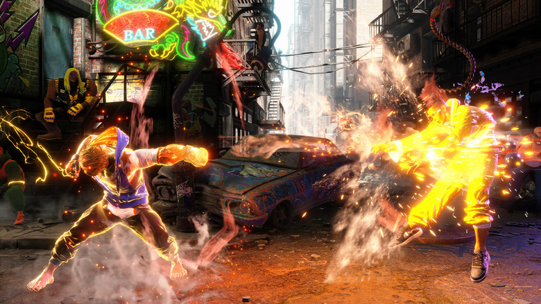 Street Fighter 6 Luke punching someone