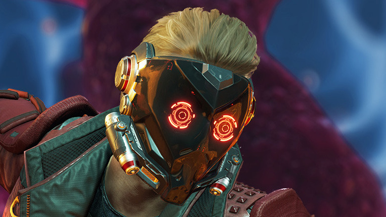 Masked Star-Lord attacking in game
