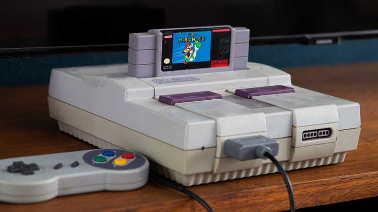 SNES on shelf