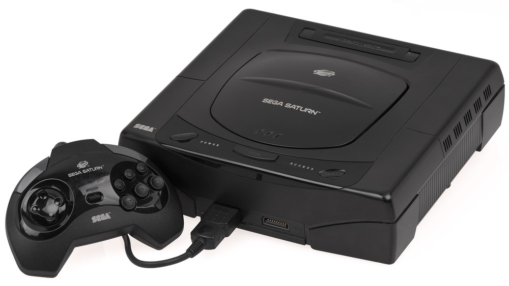 Sega Saturn console and controller