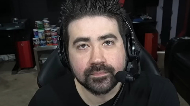 Angry Joe looking to camera angrily